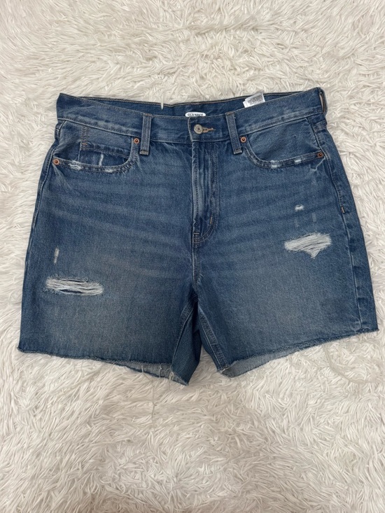 Old Navy Pants - Old Navy Dark Blue Distressed Jean Shorts